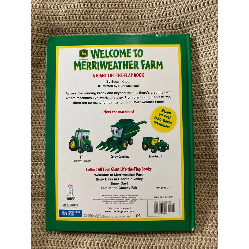 John Deere Welcome to Merriweather Farm Giant Lift Flap Book Susan Knopf 2005